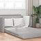 vidaXL - Vloersofa - Bed - 2-in-1 - Cloud - Grijs - 124x71x78 - cm - Stof