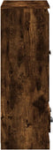 vidaXL - Hoge - kast - 60x35,5x103,5 - cm - bewerkt - hout - gerookt - eikenkleurig