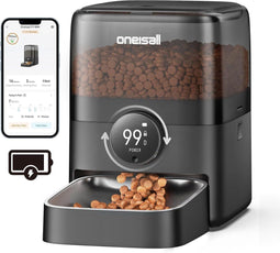 Oneisall F1-W - Automatische Voerbak - App en Wifi-verbinding - 3L Reservoir - Draadloos - Kat en Hond