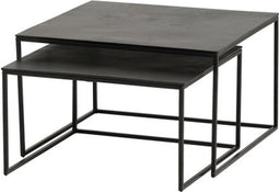 Salontafel Steven set van 2 Large - Black antique | Meubelplaats