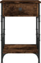 vidaXL - Nachtkastjes - 2 - st - 40x42x60 - cm - bewerkt - hout - gerookt - eikenkleurig