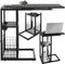 tectake® Laptoptafel Rhea - C-Vormige bijzettafel - Laadstation met 2 AC- en USB-aansluitingen