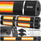 tectake® Solaris Horizon - Infraroodstraler - 3 Vermogensniveaus 1000 2000 3000 W - Aluminium Behuizing - Zwart