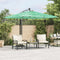 vidaXL - Parasol - met - stalen - paal - 269x269x235 - cm - groen