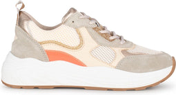 PS Poelman TRIANGLE Dames sneakers - Vetersluiting - Chunky zool 4 cm - Groen (42)