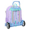 Schoolrugzak met Wielen Frozen Spirit Lila 33 x 42 x 14 cm