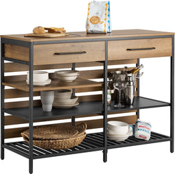 SoBuy FSB85-PF - Buffetkast - 2 Lades 3 Planken - Bruin