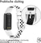iMoshion Bandje Geschikt voor Fitbit Luxe/Zwart - iMoshion Siliconen sport band zilveren gesp zonder pinnetje - Wit