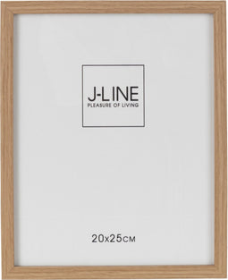 J-Line fotolijst Basic - hout - naturel - medium - 2 stuks