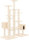 vidaXL - Kattenmeubel - met - sisal - krabpalen - 145 - cm - lichtgrijs