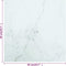 vidaXL - Tafelblad - 50x50 - cm - 6 - mm - gehard - glas - met - marmeren - design - wit