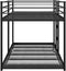 vidaXL - Stapelbed - zonder - matras - 80x200 - cm - staal - zwart