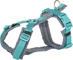 Trixie tuig voor hond premium trekking aqua blauw / grafiet grijs 44-53x2 cm