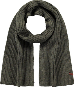 Barts Wilbert Scarf - Sjaal Heren - Fijn gebreid - Groen