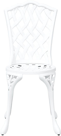 vidaXL - 3-delige - Tuin - Bistro - Set - Witte - Gietaluminium