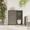 vidaXL - Opbergkast - Grijs - 100x36x102 - cm - Riet