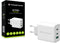 Conceptronic ALTHEA12W - Oplader - 2x USB-Type-C - Wit