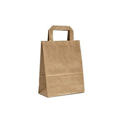 Klika - Draagtassen bruin kraft 18/9x22cm 400st - 2 stuks