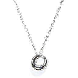 Laura Ferini Dames Ketting Cerchio - Halsketting - 18K Wit Verguld - Zilver - 40,9 cm
