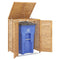 coast Houten Afvalberging - 120L met Gasveren en Lamellen - Natuurlijk - 86 x 70 x 114 cm