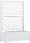 vidaXL - Plantenbak - met - latwerk - 100x43x142 - cm - PP - wit