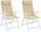vidaXL - Stoelkussens - 2 - st - hoge - rug - oxford - stof - beige