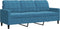 vidaXL - Driezitsbank - 180 - cm - fluweel - blauw