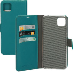Mobiparts Galaxy A22 5G (2021) - Wallet Case - Saffiano motief - Turquoise