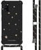 iMoshion Hoesje Geschikt voor Samsung Galaxy A41 Hoesje Met Koord - iMoshion Design Hoesje met Koord - Goud / Zwart / Stars Gold