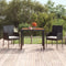 vidaXL - Tuintafel - met - houten - blad - 90x90x75 - cm - poly - rattan - zwart