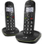 Doro PhoneEasy 110 D Duo - DECT-telefoon - 2 handsets - Groot verlicht scherm - Zwart