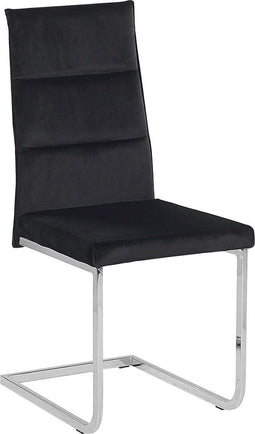 ROCKFORD - Eetkamerstoel - Zwart - Fluweel