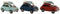 Decoratieve figuren Home ESPRIT Blauw Rood Multicolour Hemelsblauw 11 x 5 x 5,5 cm (3 Stuks)