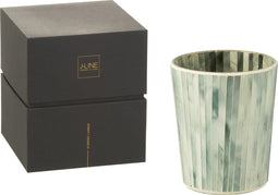 J-Line geurkaars Noa - Seaside Bliss - glas - lichtblauw - medium - 55U