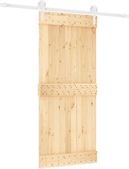 vidaXL - Schuifdeur - met - beslag - 90x210 - cm - massief - grenenhout