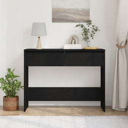 vidaXL - Zwarte - Eiken - Console - Tafel - - - 100x35x76.5 - cm - - - Engineered - Wood