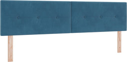 vidaXL - Hoofdbord - met - knopen, - Donkerblauw, - 180 - cm, - Fluweel
