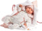 Llorens soft body babypop met geluid deken en speen 44 cm