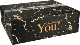 Geschenkdoos | Wonderful You | golfkarton | 490x390x160mm | zwart/goud | 15 stuks