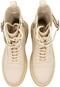 Liu Jo - Dames Boots - Combat boots met rits en vetersluiting - Beige - Maat 36