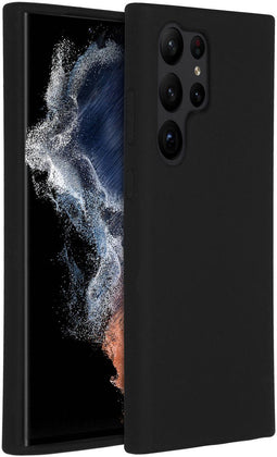 Accezz Liquid Silicone Backcover - Samsung Galaxy S23 Ultra - Schokabsorberend - Zwart