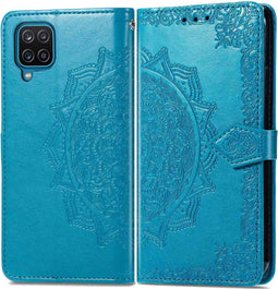 iMoshion Hoesje Geschikt voor Samsung Galaxy M22 / A22 (4G) Hoesje Met Pasjeshouder - iMoshion Mandala Bookcase - Turquoise