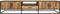 TV meubel Sanne - industriële Tv meubel - mangohout Tv meubel 240 cm