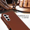 Selencia Samsung Galaxy A55 - Echt Lederen Bookcase - 3 Pashouders - Lichtbruin