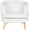 Armstoel DKD Home Decor Wit Natuurlijk Hout 91 x 80 x 78 cm