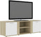 vidaXL - Tv-meubel - 120x34x37 - cm - bewerkt - hout - wit - en - sonoma - eikenkleurig