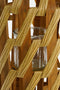 Mica Decorations Helios Windlicht - H49 x Ø31 cm - Gerecycled Polyester - Bruin