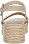 Tamaris Raffia Sandalen - Platte sandalen - Touch-it binnenzool - Beige