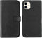 Selencia iPhone 11 - Echt Lederen Bookcase - 3 Pashouders - Zwart