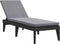 vidaXL - Ligbed - Verstelbare rugleuning - 186x60x29 cm - Antraciet